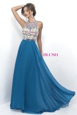 11349 Teal Blue/Nude/Multi front