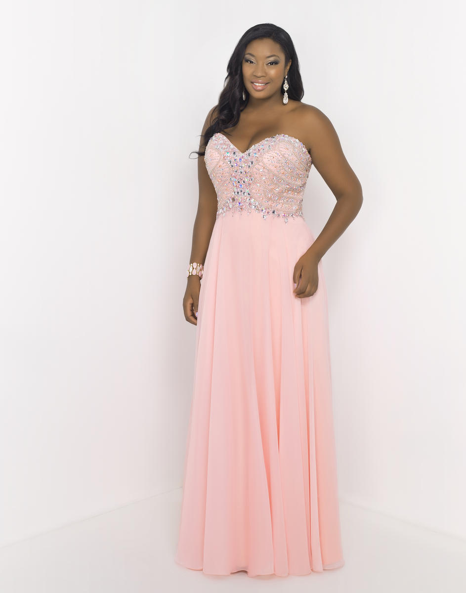 pink plus size prom dresses