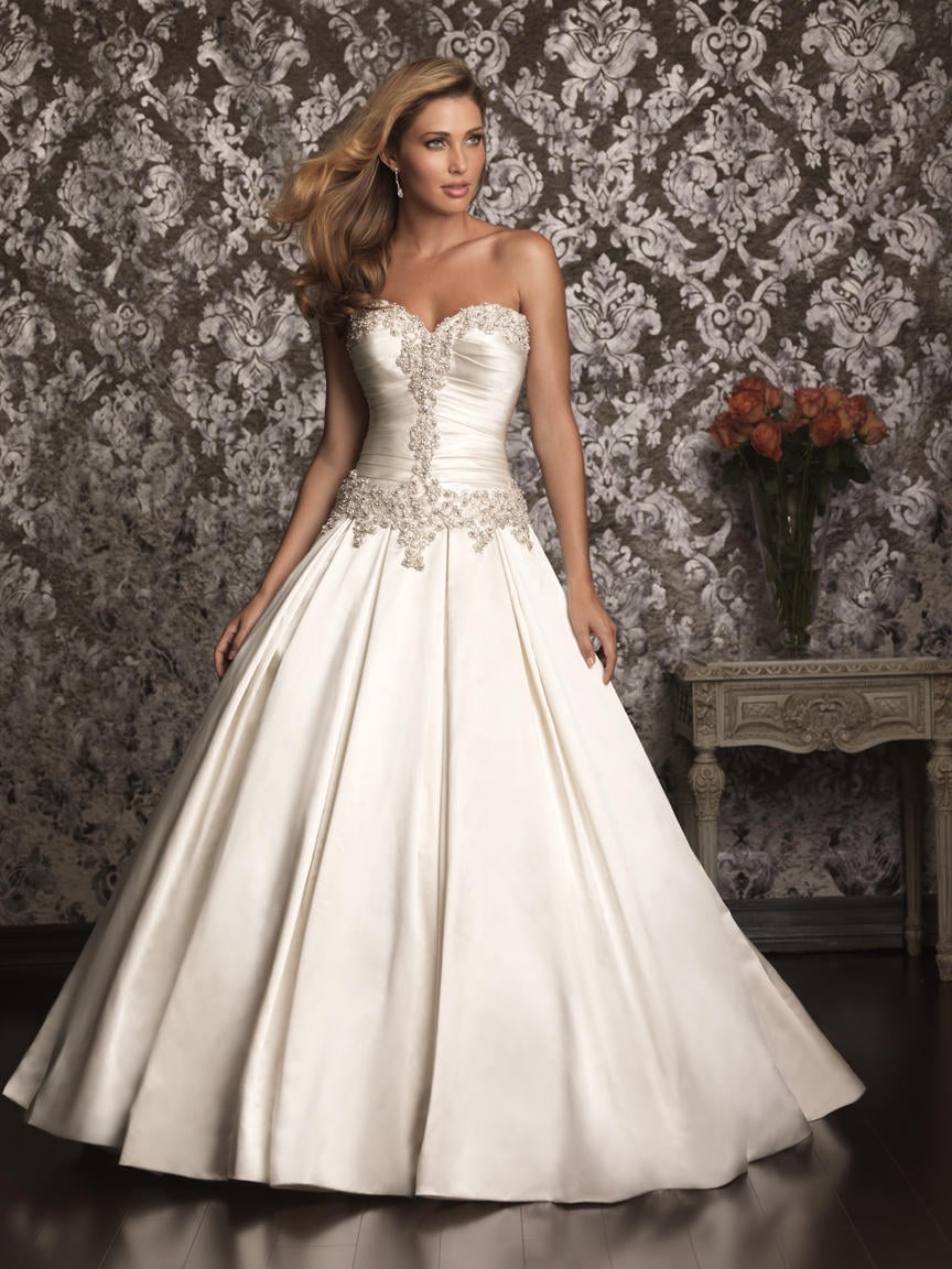 Allure Bridal Lace Wedding Dress with Crystal