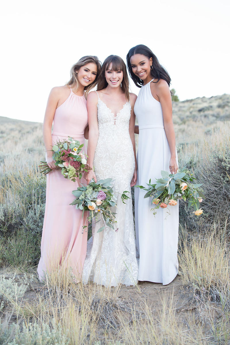 allure bridal bridesmaid dresses Bridesmaids 1570 Aubony & Boutique Hutchinson, MN shoulder flutter sleeves add an ethereal touch to this elegant gown. Allure Bridesmaids Dress 1567 –