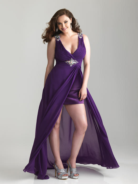 Night Moves Plus Size Prom 6773W