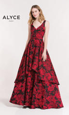7016 Red  Black Print front