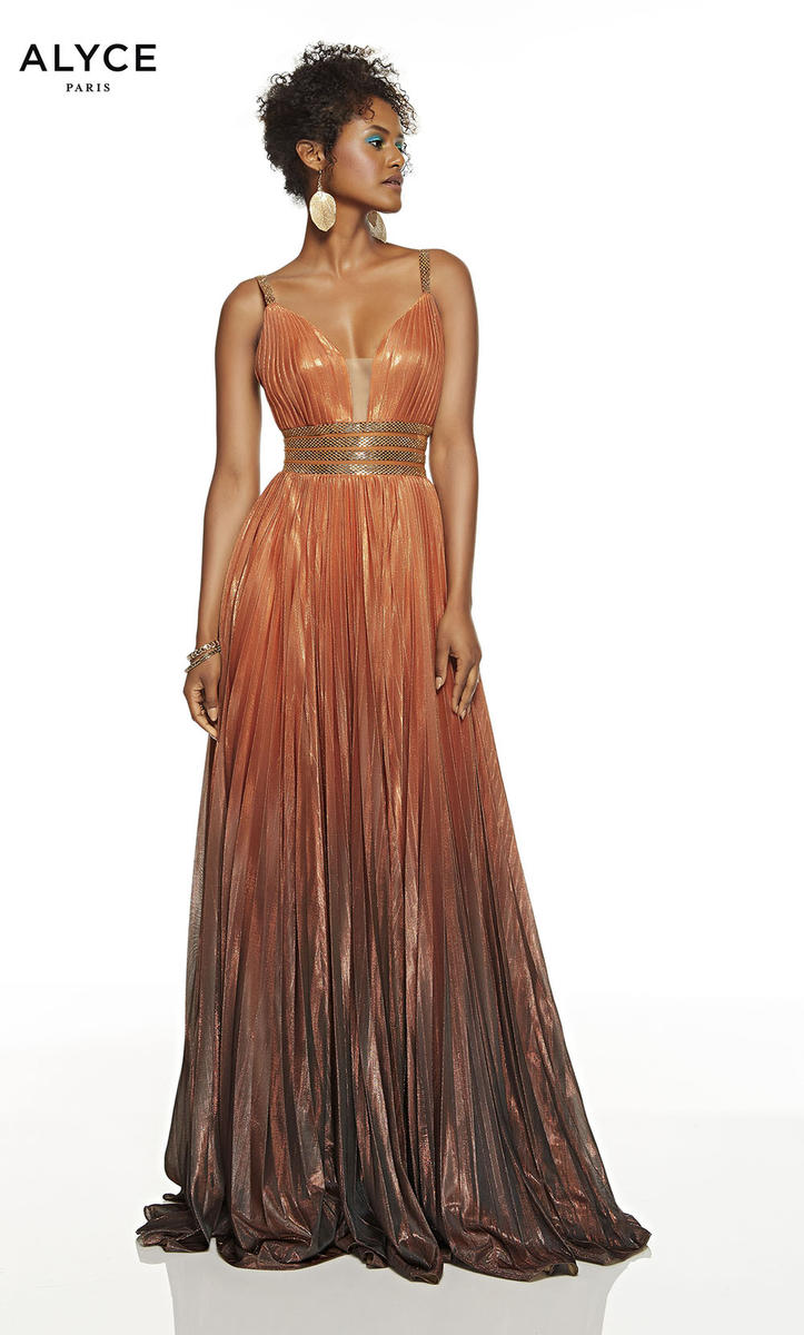 copper prom dress