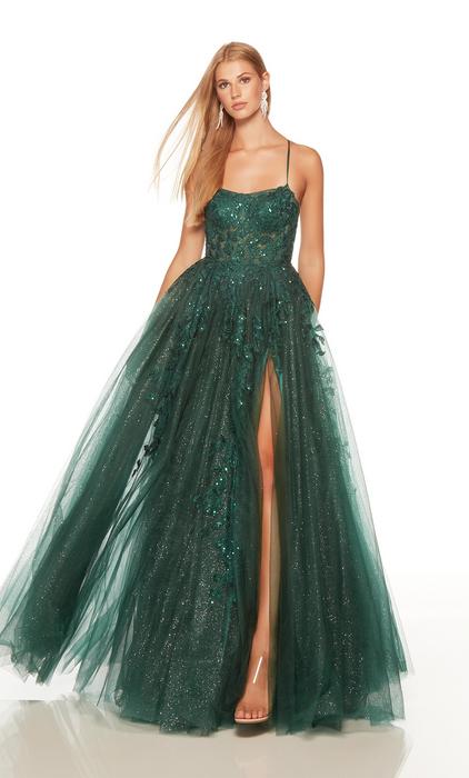 Alyce Paris - Tulle Glitter Illusion Bodice Gown 61327