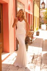 87515B All Ivory Gown With Ivory Illusion front