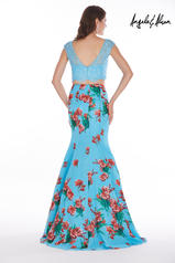 61022 Turquoise/Floral back