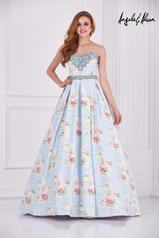 61105 Baby Blue/Floral front