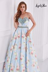 61105 Baby Blue/Floral front