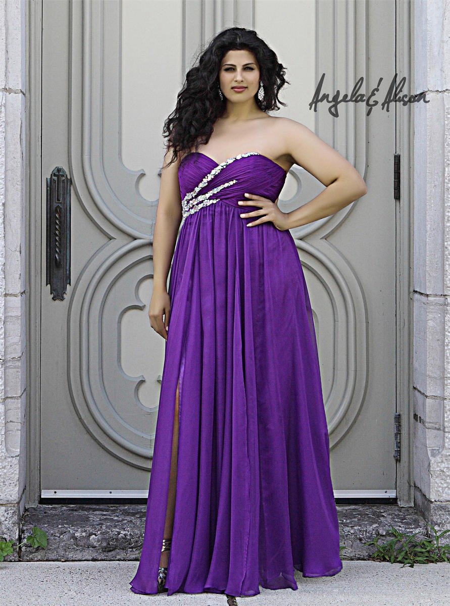 Angela and Alison Long Plus Size Prom 41095W
