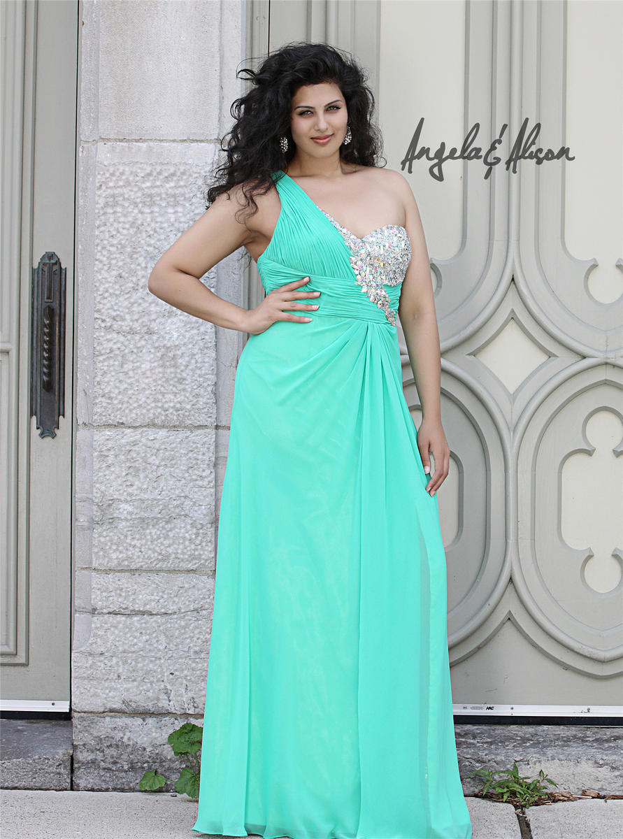 Angela and Alison Long Plus Size Prom 41098W