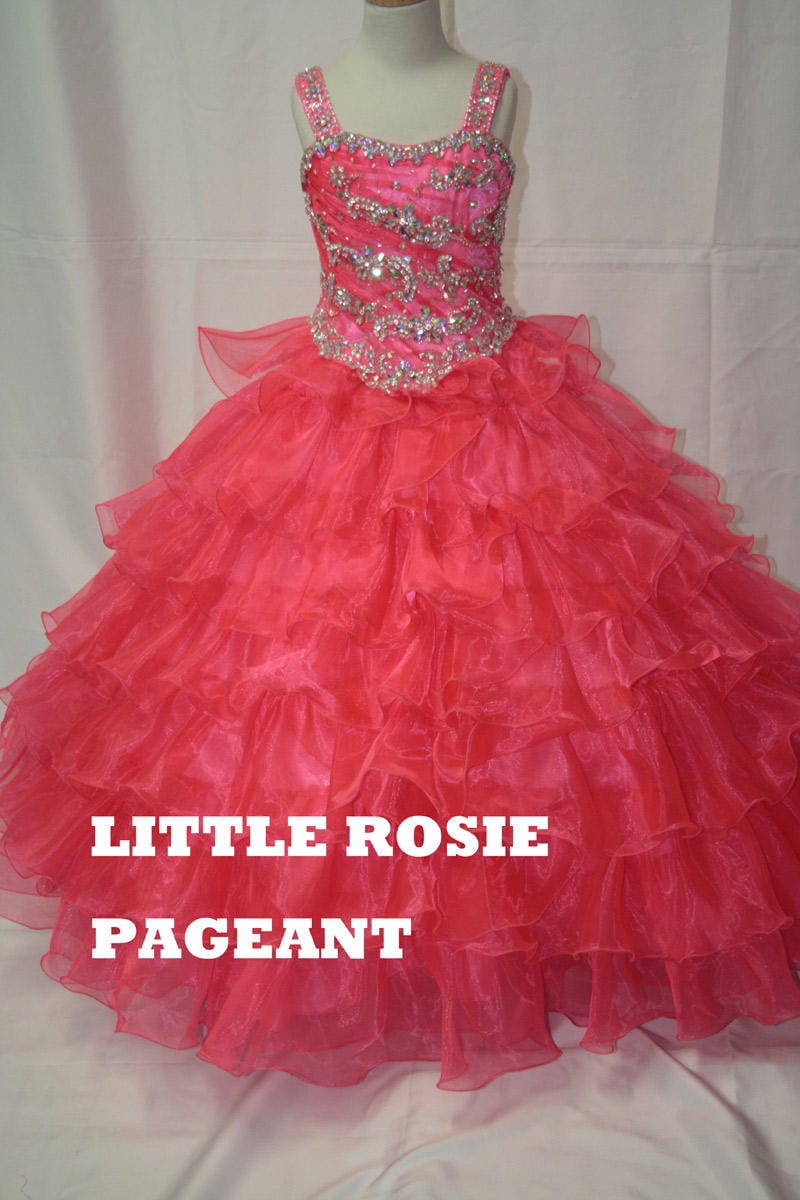 Little Rosie Girls Glitz Long Pageant LR2028