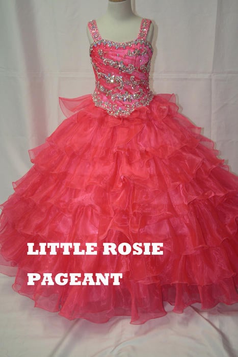 Girls Glitz Pageant Dresses-Long Skirt