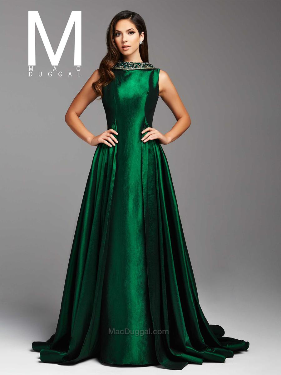 mac duggal emerald green dress