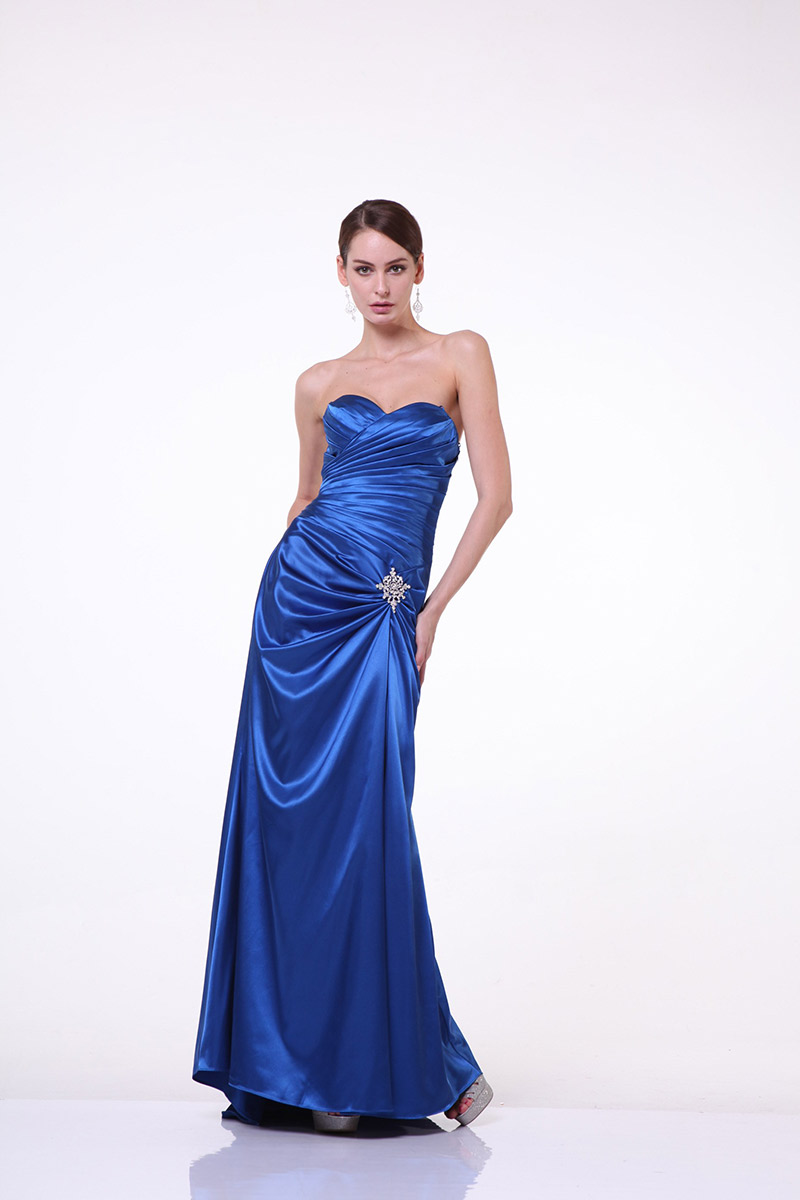strapless open back dress OC021