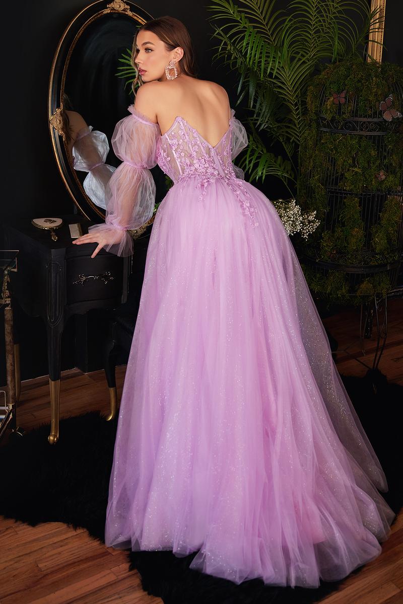 lavender purple prom dress Princess Lavender Prom Off-the-Shoulder Ball Gown Dresses, Lavender / 8