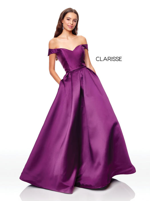 Clarisse - Satin Ball Gown Off the Shoulder