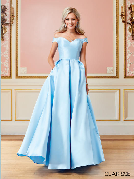 Clarisse - Satin Ball Gown Off the Shoulder