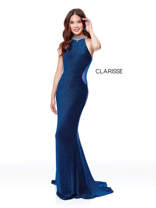 Clarisse - Silk Jersey Gown Halter Neckline