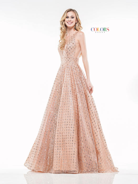 Colors Dress - Sequin Mesh Gown