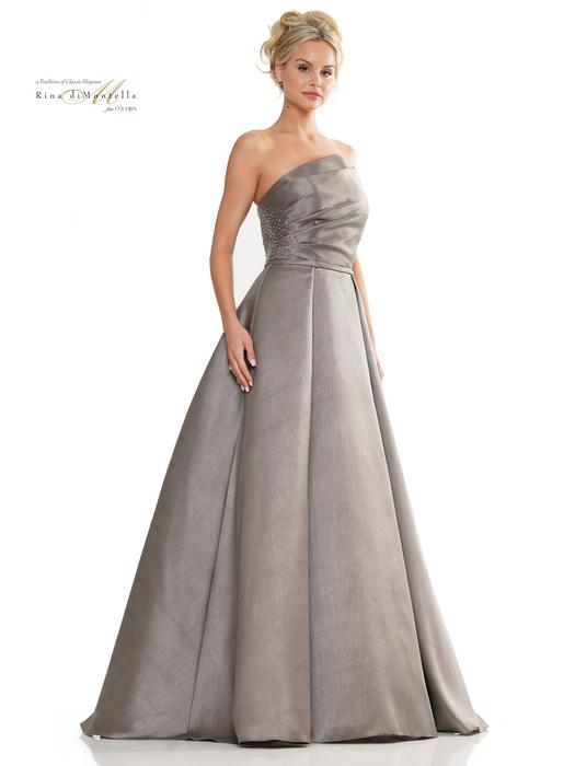 Colors Dress - Strapless Beaded Waist Gown RD2981