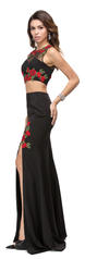 DQ-9820 Black/Red Flower front