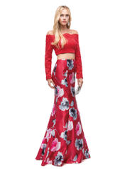DQ-9862 Red/Flower Print front
