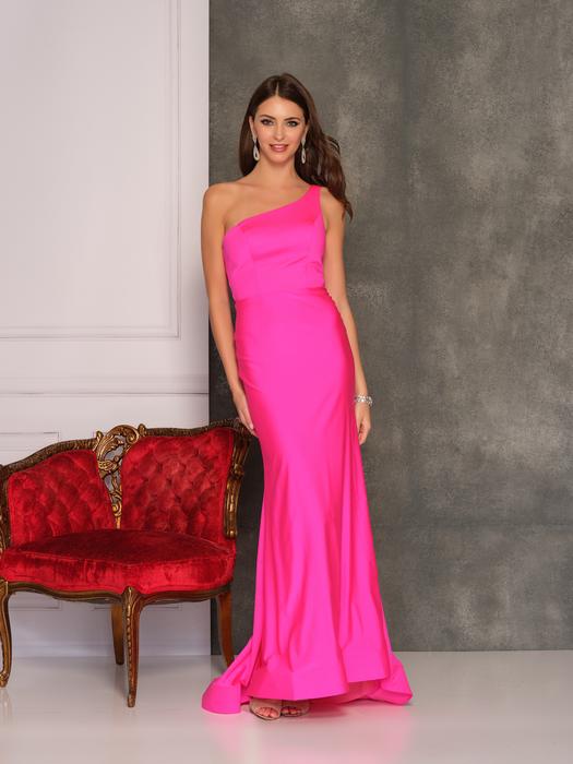 Dave and Johnny - One Shoulder Stretch Jersey Gown