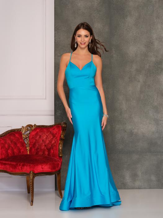 Dave and Johnny - Stretch Jersey Gown Sweetheart Neckline