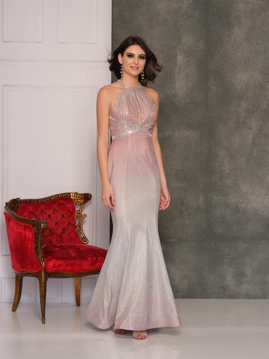 Dave and Johnny - Glitter Halter Neck Gown