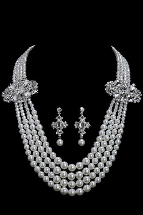 Pearl Bead Necklace Set
