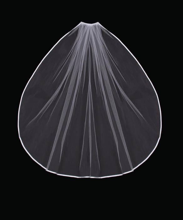 Single Tier Bridal Veil V02SW