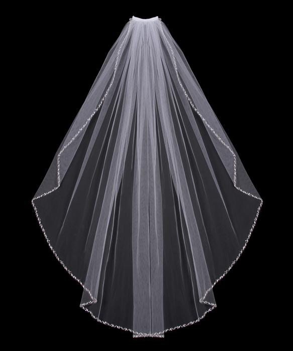 Single Tier Bridal Veil V602SF