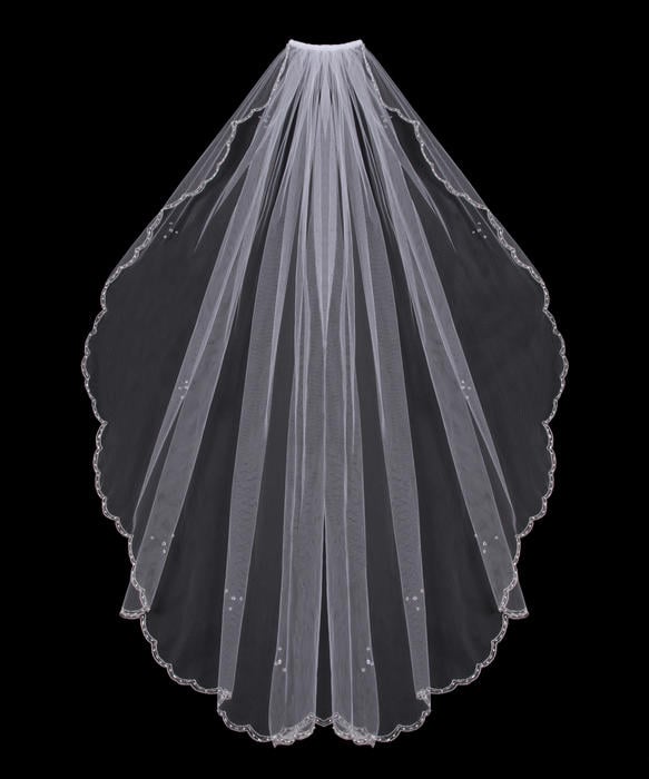 Single Tier Bridal Veil V604SF