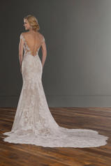1047 Ivory Lace/Tulle/Ivory Gown/Porcelain Tulle Illusi back