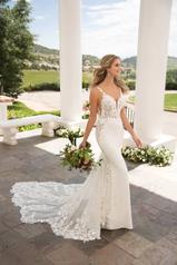 1059 Ivory Lace/Tulle On Natural Bellagio Crepe/Ivory T front