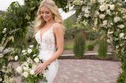 1059 Ivory Lace/Tulle On Natural Bellagio Crepe/Ivory T detail