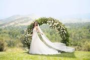 1087 Ivory Lace/Tulle/Honey Gown/Ivory Tulle Illusion front