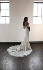 LE1122 Ivory Lace And Royal Organza Over Mocha Gown With  back