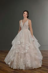 1105 Ivory Lace And Tulle Over Ivory Gown With Ivory Tu front