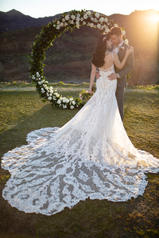 1111 Ivory Lace And Tulle Over Ivory Gown With Ivory Tu back