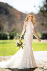 1114 Ivory Lace And Tulle Over Ivory Gown With Porcelai detail