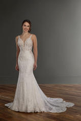 1122 Ivory Gown With Ivory Tulle Illusion front