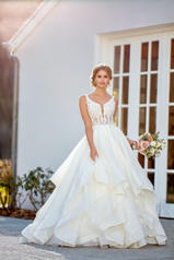 1124 Ivory Gown With Ivory Tulle Plunge detail