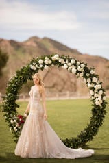 1131 Ivory Lace And Tulle Over Ivory Gown With Java Tul front