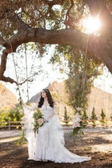 1147 Ivory Lace And Tulle Over Ivory Gown With Ivory Tu front