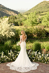 1158 Ivory Gown With Java Tulle Illusion back