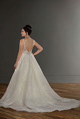 1164 Ivory Lace Tulle And Moscato Royal Organza Over Mo back