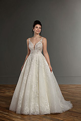 1164 Ivory Lace Tulle And Moscato Royal Organza Over Mo front