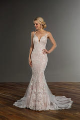 1167 Ivory Lace And Tulle Over Ivory Imperial Crepe Wit front