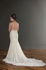 1171 Ivory Lace And Tulle Over Honey Gown With Java Tul back